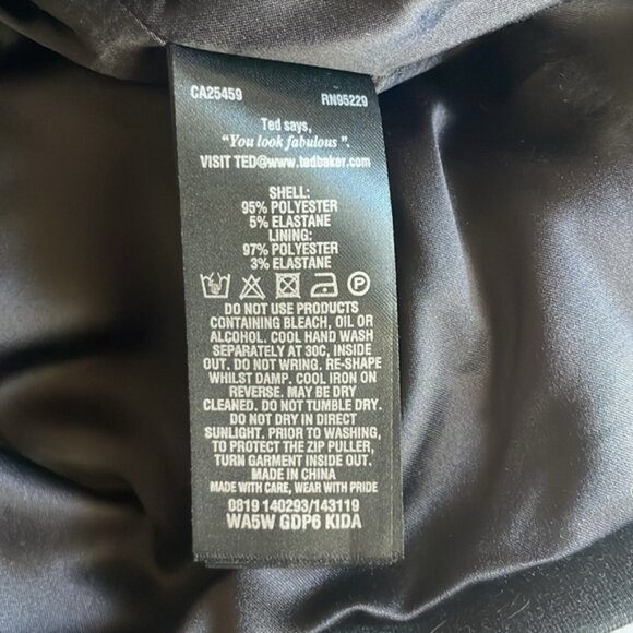 Ted Baker Kida long sleeve collared floral mini dress size 2 - Picture 7 of 9